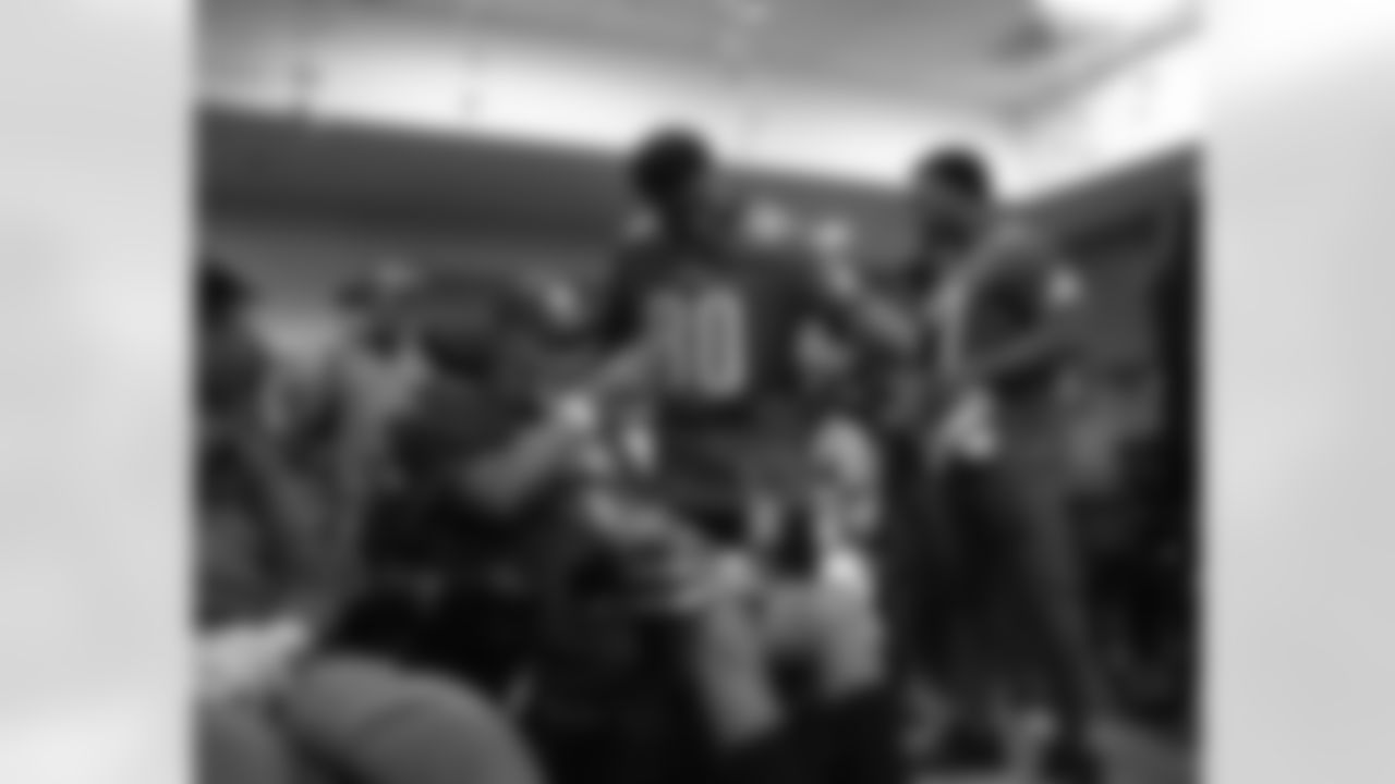 The Eagles crew visiting Philadelphia VA Hospital.