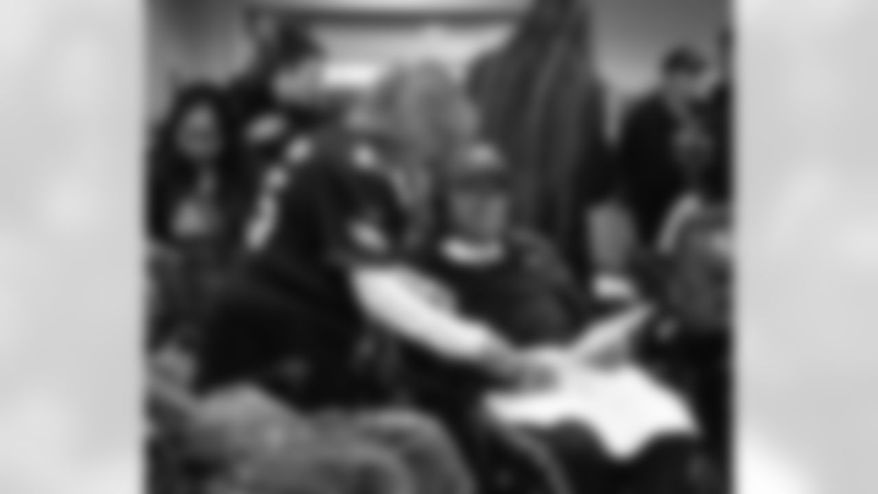 The Eagles crew visiting Philadelphia VA Hospital.