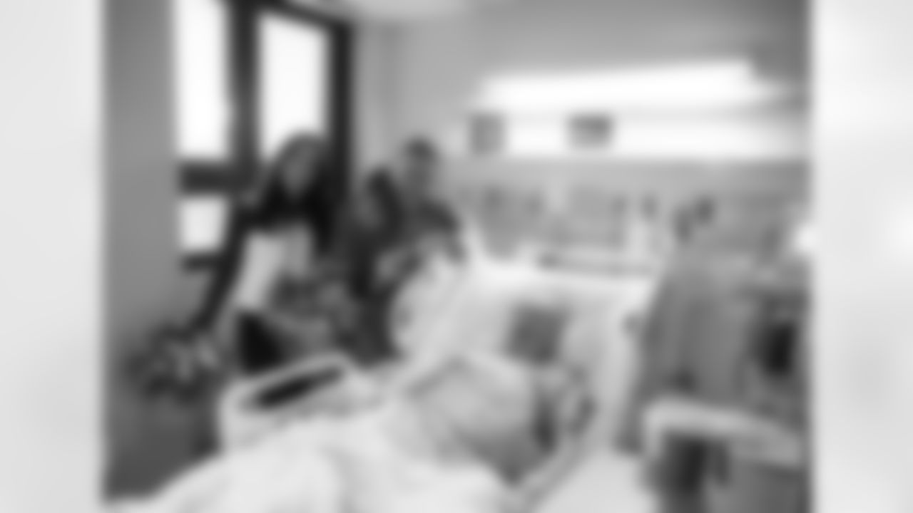 The Eagles crew visiting Philadelphia VA Hospital.