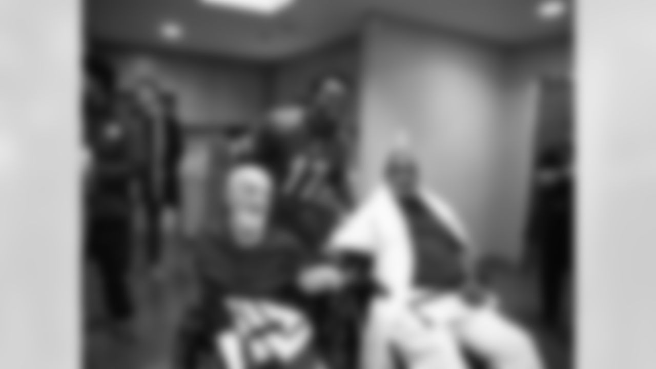 The Eagles crew visiting Philadelphia VA Hospital.