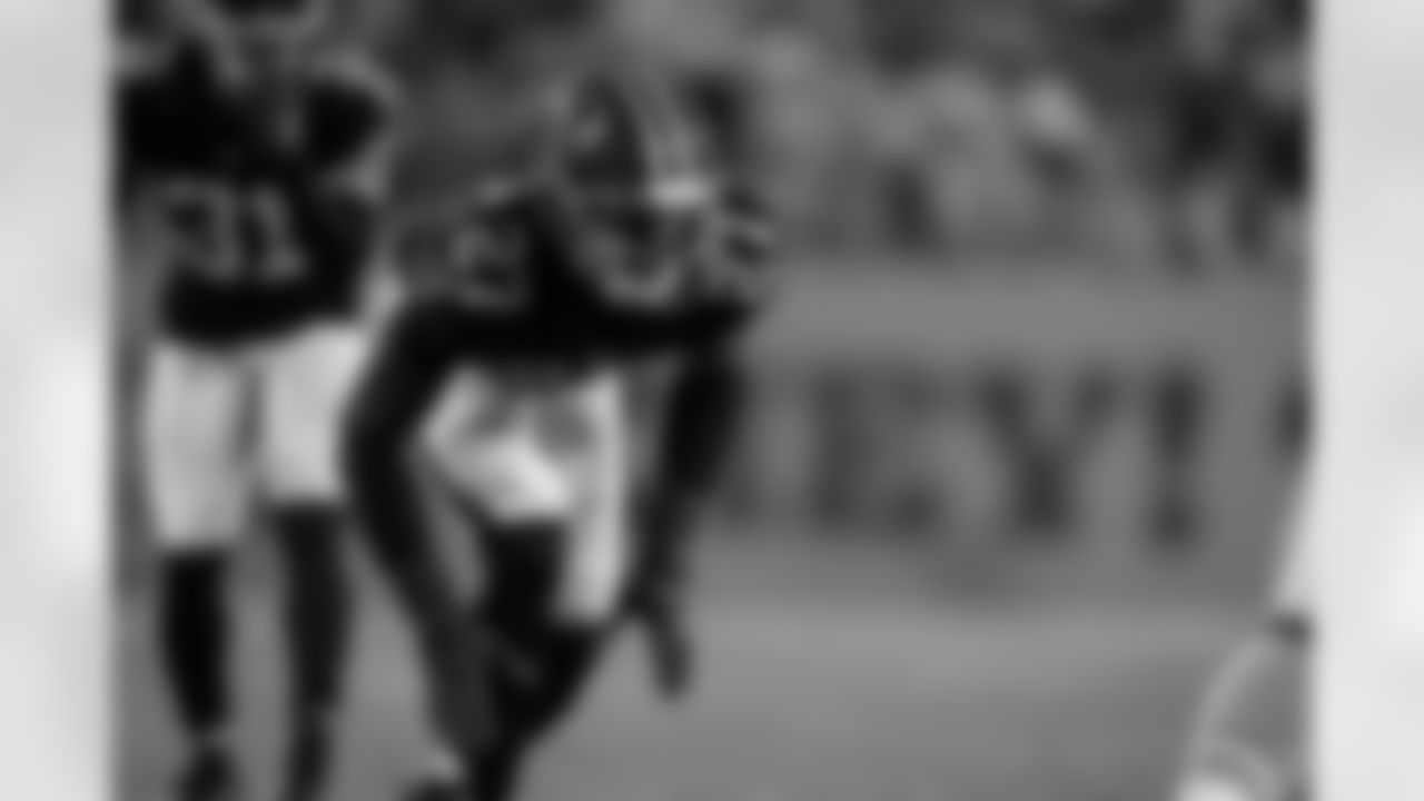 Atlanta Falcons edge rusher James Pearce Jr. #27 during the Week 15 Game against the Tampa Bay Buccaneers at Raymond James Stadium in Tampa, Florida on Thursday, December 11, 2025. (Photo by Jay Bendlin/Atlanta Falcons)