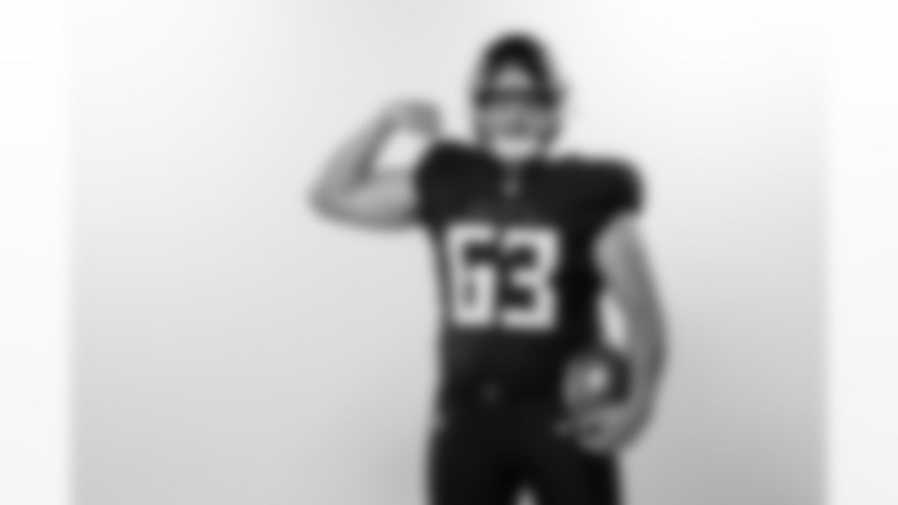 Atlanta Falcons guard Chris Lindstrom #63 poses for a photo during 2025 Creative Days at the Atlanta Falcons Training Facility in Flowery Branch, Ga. On Thursday, June 5, 2025. (Photo by Jay Bendlin/Atlanta Falcons)