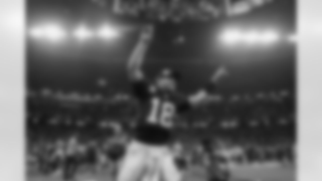 Atlanta Falcons quarterback Kirk Cousins #18 after the Week 5 Game against the Tampa Bay Buccaneers at Mercedes-Benz Stadium in Atlanta, Georgia on Thursday, October 3, 2024. (Photo by Jay Bendlin/Atlanta Falcons)