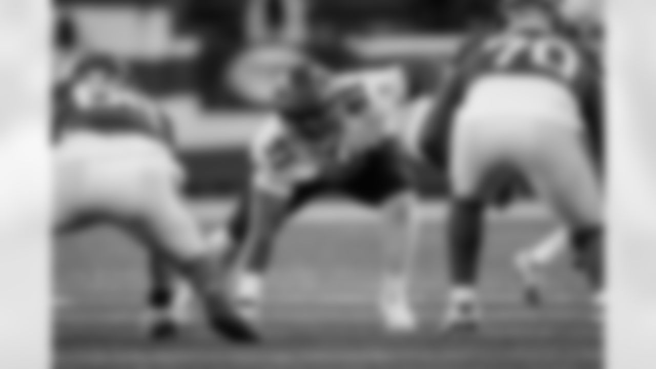 Atlanta Falcons defensive lineman Kentavius Street #93 on the line of scrimmage during the Week 13 Game against the New York Jets at Metlife Stadium in East Rutherford, New Jersey on Sunday, November 30, 2025. (Photo by Jay Bendlin/Atlanta Falcons)