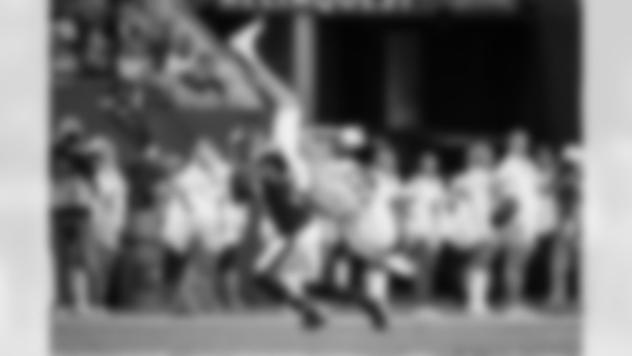 Atlanta Falcons cornerback Cobee Bryant #37 collides with a player during the Week 15 Game against the Tampa Bay Buccaneers at Raymond James Stadium in Tampa, Florida on Thursday, December 11, 2025. (Photo by Mitch Martin/Atlanta Falcons)