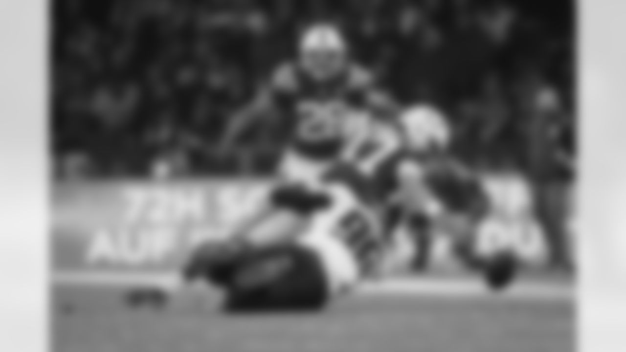 Atlanta Falcons defensive lineman Zach Harrison #96 during the Week 10 Game against the Indianapolis Colts at Olympic Stadium in Berlin, Germany on Sunday, November 9, 2025. (Photo by Jay Bendlin/Atlanta Falcons)