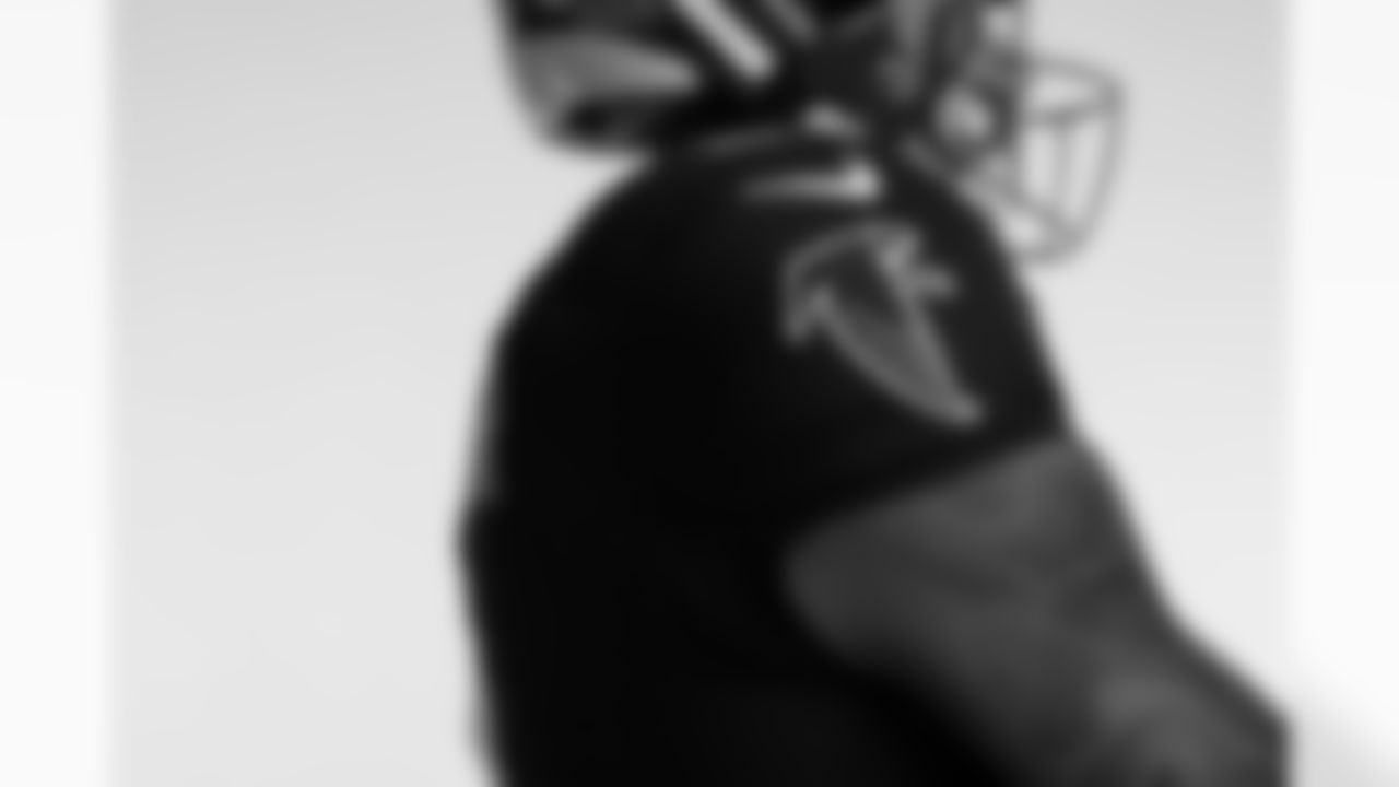 Atlanta Falcons quarterback Michael Penix Jr. #9 poses for a photo during Throwback Creative Days at the Atlanta Falcons Training Facility in Flowery Branch, Ga. on Wednesday, May 7, 2025. (Photo by Jay Bendlin/Atlanta Falcons)