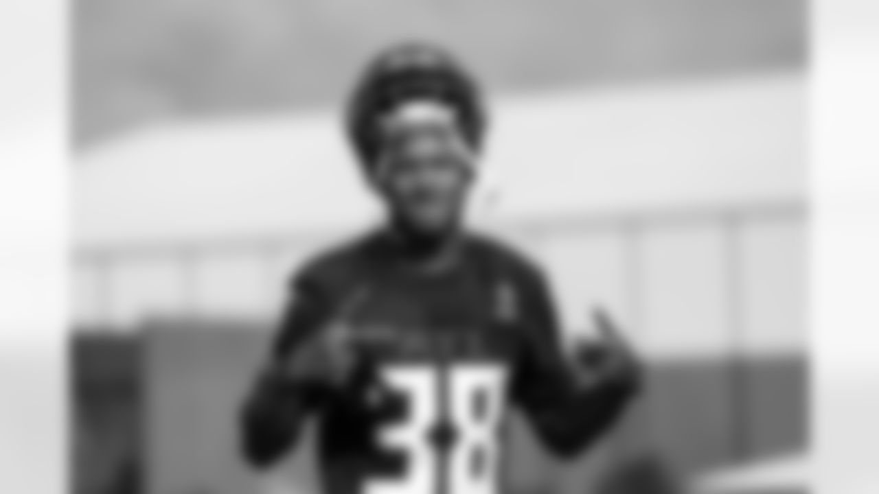 Atlanta Falcons cornerback Lamar Jackson #38 during 2025 AT&T Training Camp at the Atlanta Falcons Training Facility in Flowery Branch, Ga. On Thursday, July 24, 2025. (Photo by Jay Bendlin/Atlanta Falcons)