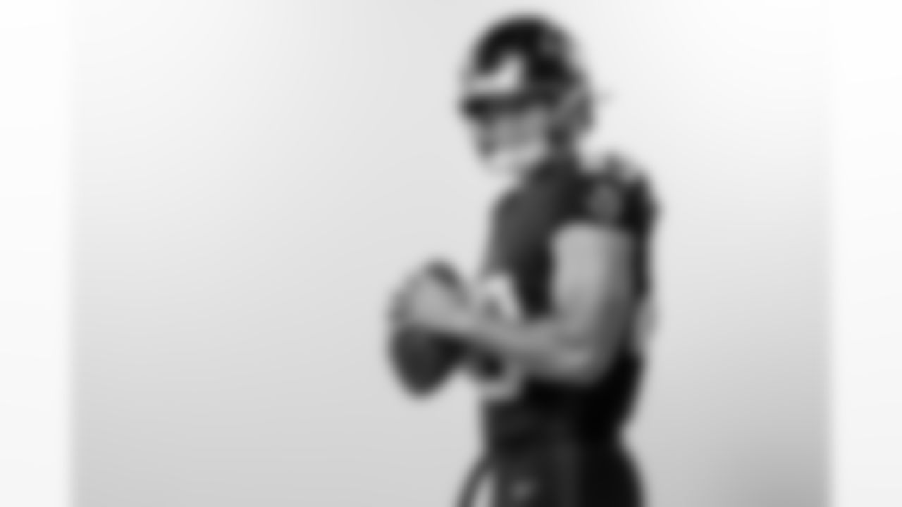Atlanta Falcons tight end Charlie Woerner #89 poses for a photo during 2025 Creative Days at the Atlanta Falcons Training Facility in Flowery Branch, Ga. On Tuesday, June 3, 2025. (Photo by Jay Bendlin/Atlanta Falcons)