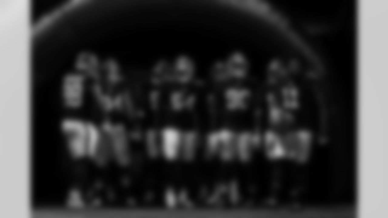 Atlanta Falcons defensive players in the tunnel before the Week 17 Game against the Los Angeles Rams at Mercedes-Benz Stadium in Atlanta, Georgia on Monday, December 29, 2025. (Photo by AJ Reynolds/Atlanta Falcons)