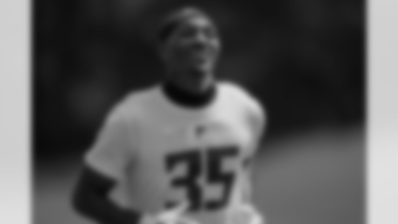 Atlanta Falcons cornerback Natrone Brooks #35 during a Phase two practice at Atlanta Falcons Training Facility in Flowery Branch, Georgia, on Tuesday, May 20, 2025. (Photo by Jay Bendlin/Atlanta Falcons)