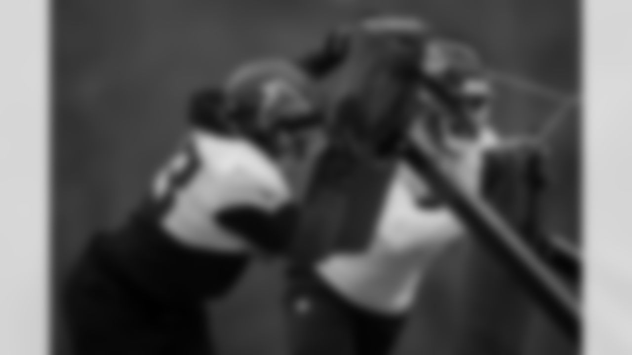 Atlanta Falcons defensive lineman Kentavius Street #93 during practice at Atlanta Falcons Training Facility in Flowery Branch, Georgia, on Thursday, December 4, 2025. (Photo by Taylor McLaughlin/Atlanta Falcons)