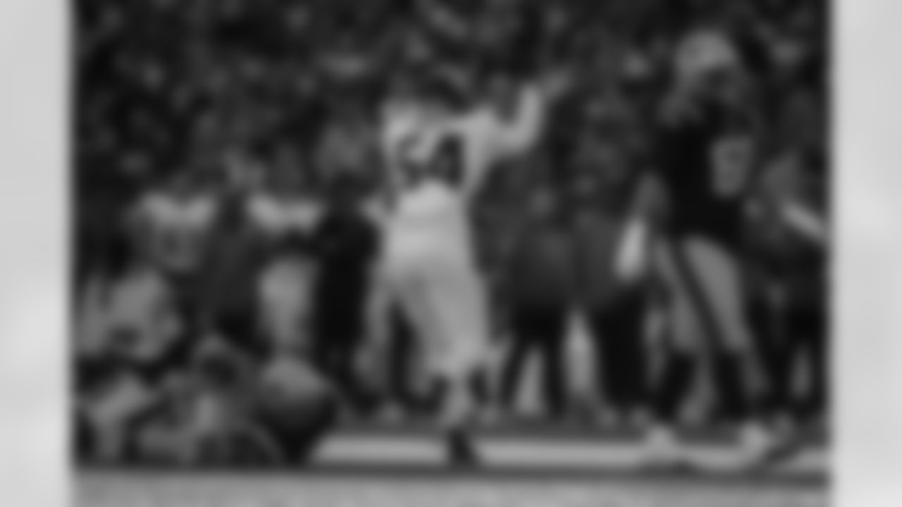Atlanta Falcons defensive tackle Brandon Dorlus #54 reacts after a sack during the first half of the Week 9 Game against the New England Patriots at Gillette Stadium in Foxborough, Massachusetts on Sunday, November 2, 2025. (Photo by Taylor McLaughlin/Atlanta Falcons)