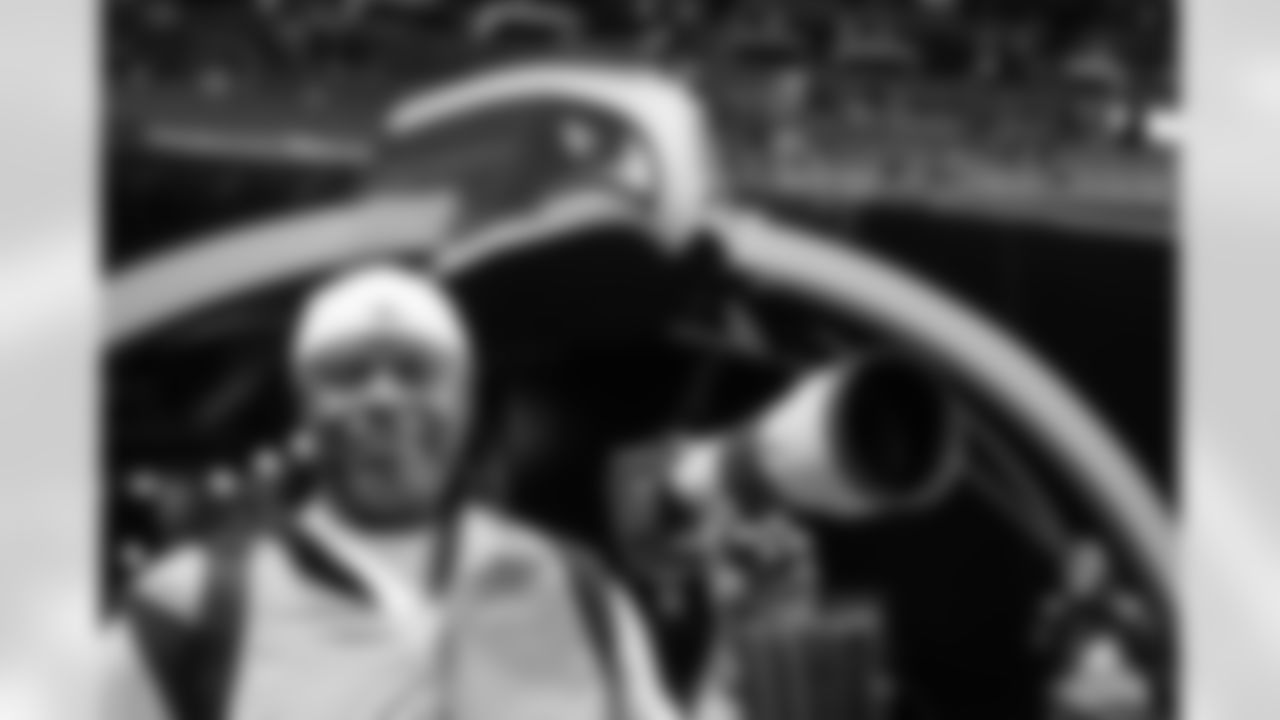 Ken Griffey Jr. photographs warm ups before the Week 14 Game against the Seattle Seahawks at Mercedes-Benz Stadium in Atlanta, Georgia on Sunday, December 7, 2025. (Photo by Brandon Magnus/Atlanta Falcons)