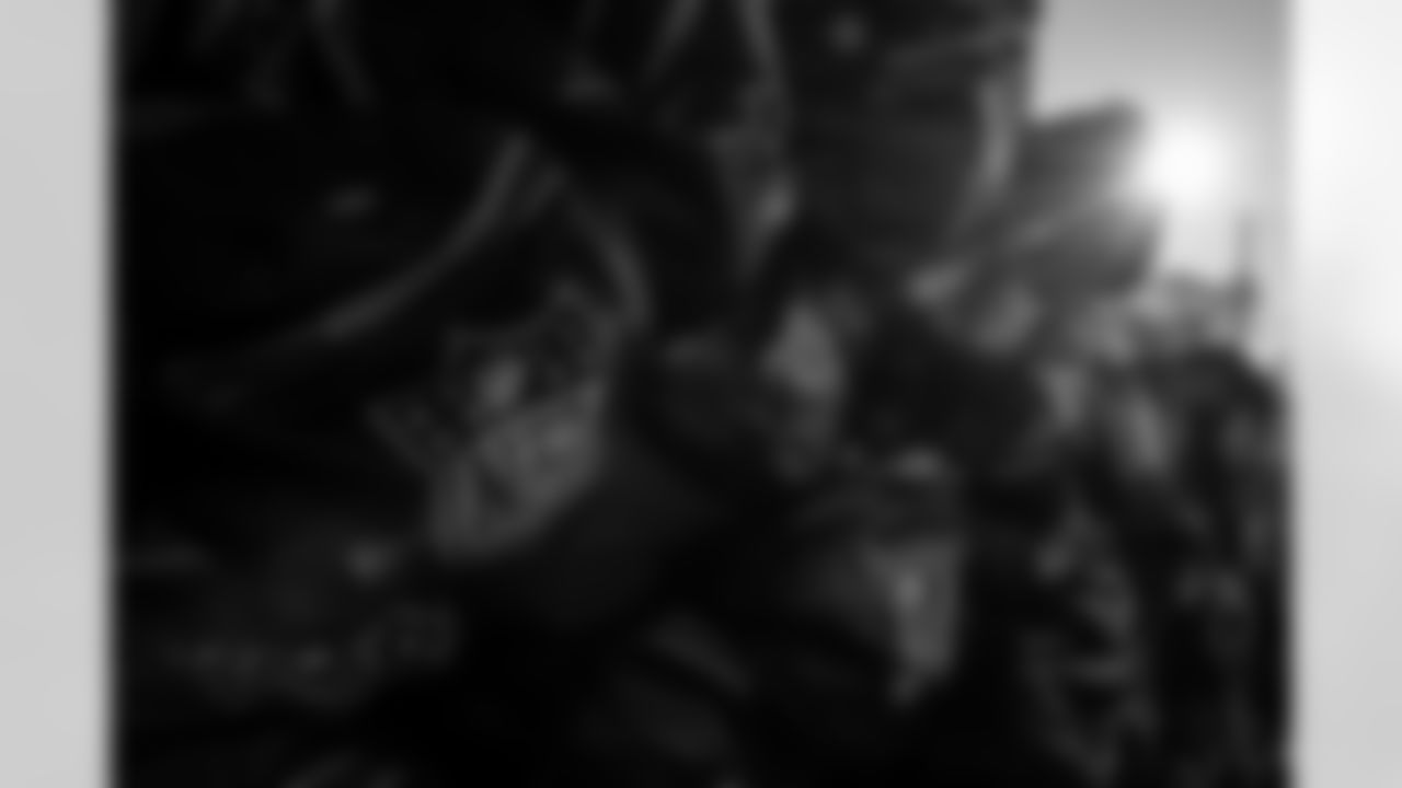 Equipment staged during practice at the FC Union Berlin Training Facility in Berlin, Germany on Friday, November 7, 2025. (Photo by Jay Bendlin/Atlanta Falcons)