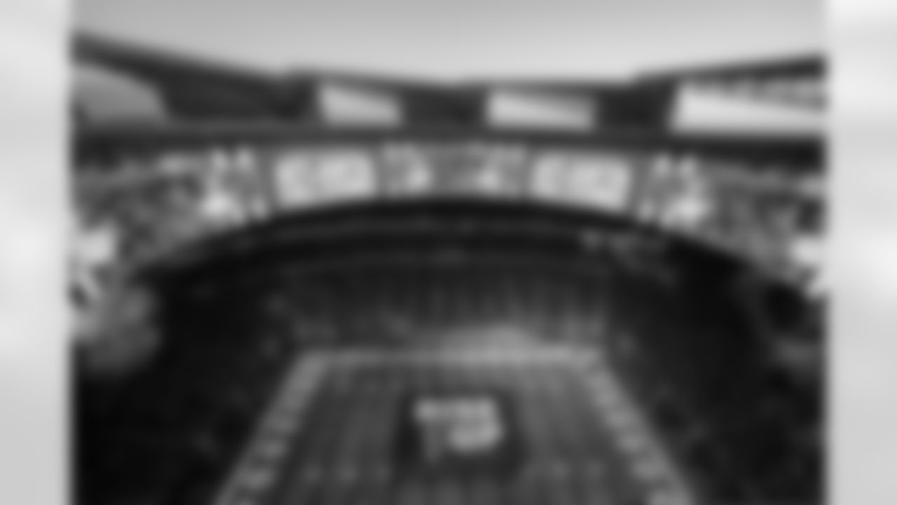 A view from the roof before the Week 6 Game against the Buffalo Bills at Mercedes-Benz Stadium in Atlanta, Georgia on Monday, October 13, 2025. (Photo by Kevin Liles/Atlanta Falcons)