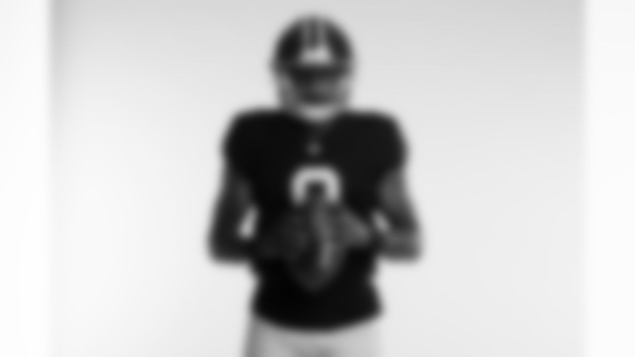 Atlanta Falcons quarterback Michael Penix Jr. #9 poses for a photo during Throwback Creative Days at the Atlanta Falcons Training Facility in Flowery Branch, Ga. on Wednesday, May 7, 2025. (Photo by Jay Bendlin/Atlanta Falcons)