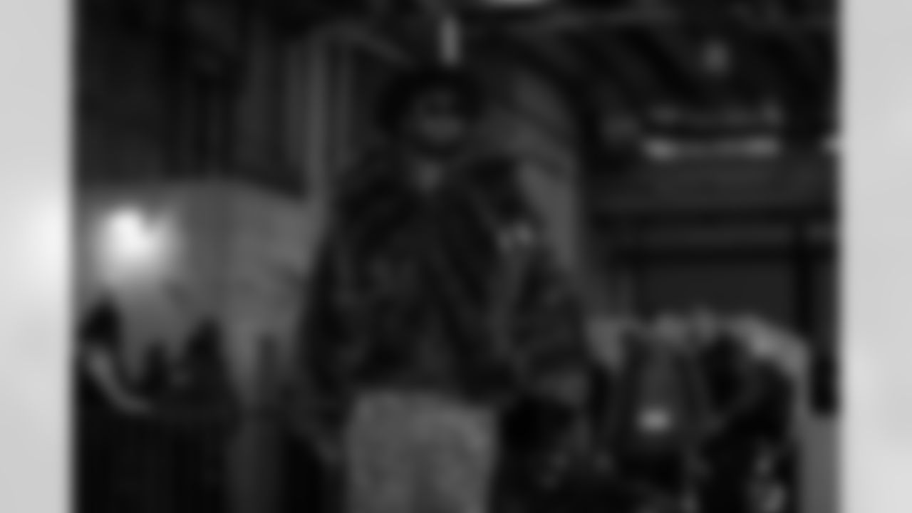 Atlanta Falcons safety Jordan Fuller #29 arrives before the Week 13 Game against the New York Jets at Metlife Stadium in East Rutherford, New Jersey on Sunday, November 30, 2025. (Photo by Jay Bendlin/Atlanta Falcons)