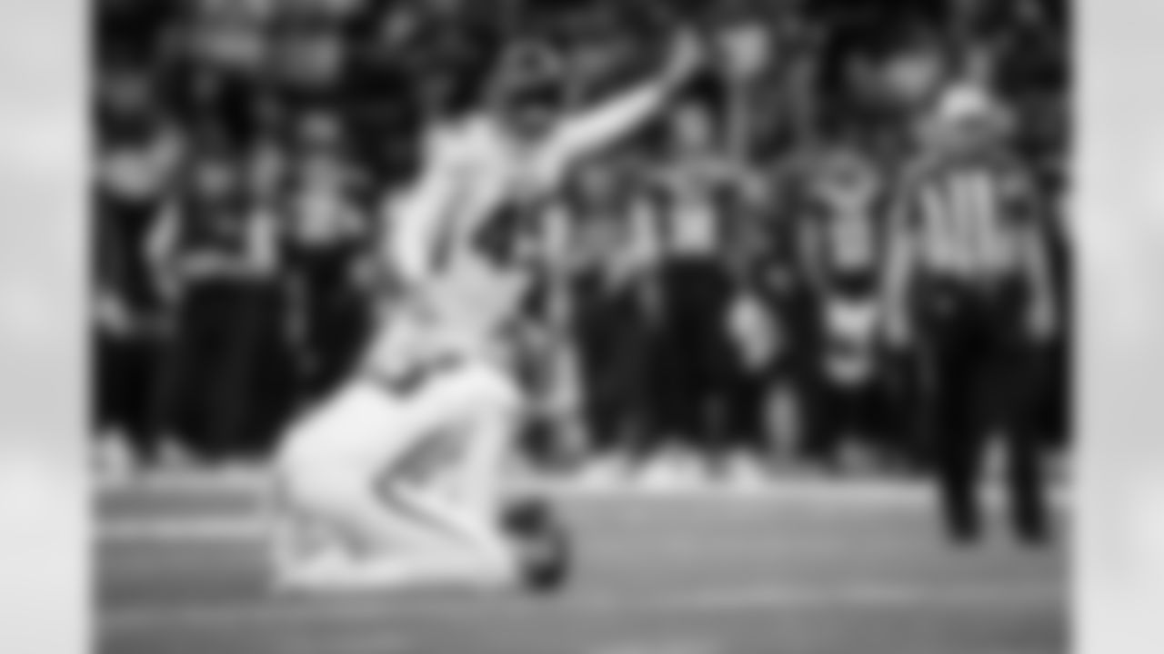 Atlanta Falcons kicker Zane Gonzalez #45 during the Week 12 Game against the New Orleans Saints at Caesars Superdome in New Orleans, La. on Sunday, November 23, 2025. (Photo by Jay Bendlin/Atlanta Falcons)