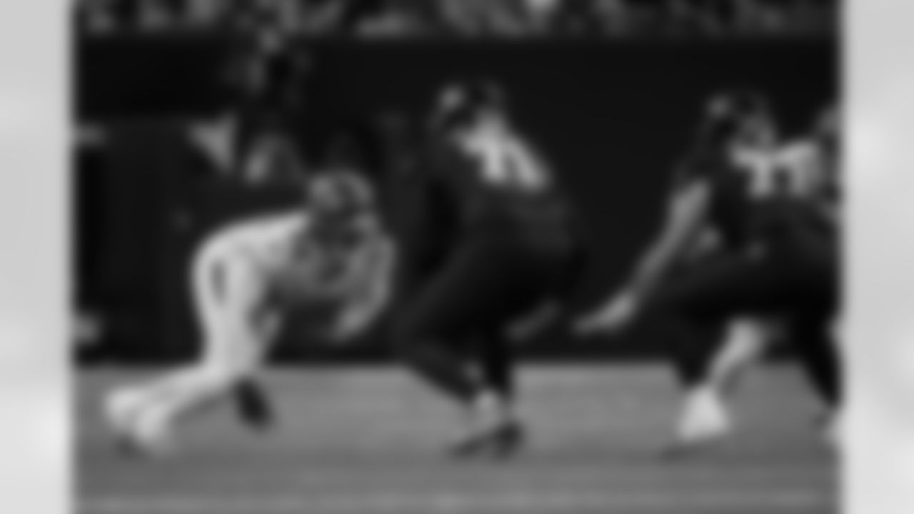 Atlanta Falcons defensive tackle Brandon Dorlus #54 during the Week 12 Game against the New Orleans Saints at Caesars Superdome in New Orleans, Louisiana on Sunday, November 23, 2025. (Photo by Jay Bendlin/Atlanta Falcons)