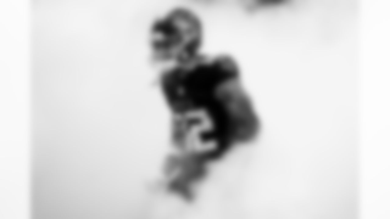 Atlanta Falcons wide receiver Casey Washington #82  during the Week 1 Game against the Tampa Bay Buccaneers at Mercedes-Benz Stadium in Atlanta, Georgia on Sunday, September 7, 2025. (Photo by Joshua Lavallee/Atlanta Falcons)