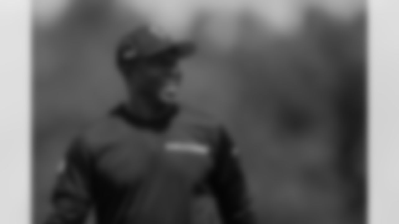 Atlanta Falcons head coach Raheem Morris during a Phase two practice at Atlanta Falcons Training Facility in Flowery Branch, Georgia, on Tuesday, May 20, 2025. (Photo by Jay Bendlin/Atlanta Falcons)