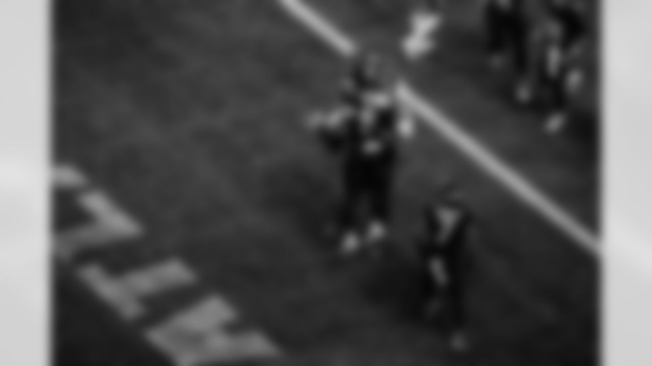 during the Week 1 game against the Pittsburgh Steelers at Mercedes-Benz Stadium in Atlanta, Ga. on Sunday, September 8, 2024. (Photo by Kathryn Skeean/Atlanta Falcons)