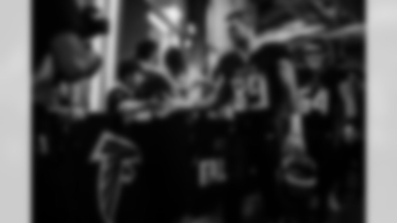 Atlanta Falcons tight end Charlie Woerner #89 walks out from the locker room before the Week 14 Game against the Seattle Seahawks at Mercedes-Benz Stadium in Atlanta, Georgia on Sunday, December 7, 2025. (Photo by Taylor McLaughlin/Atlanta Falcons)