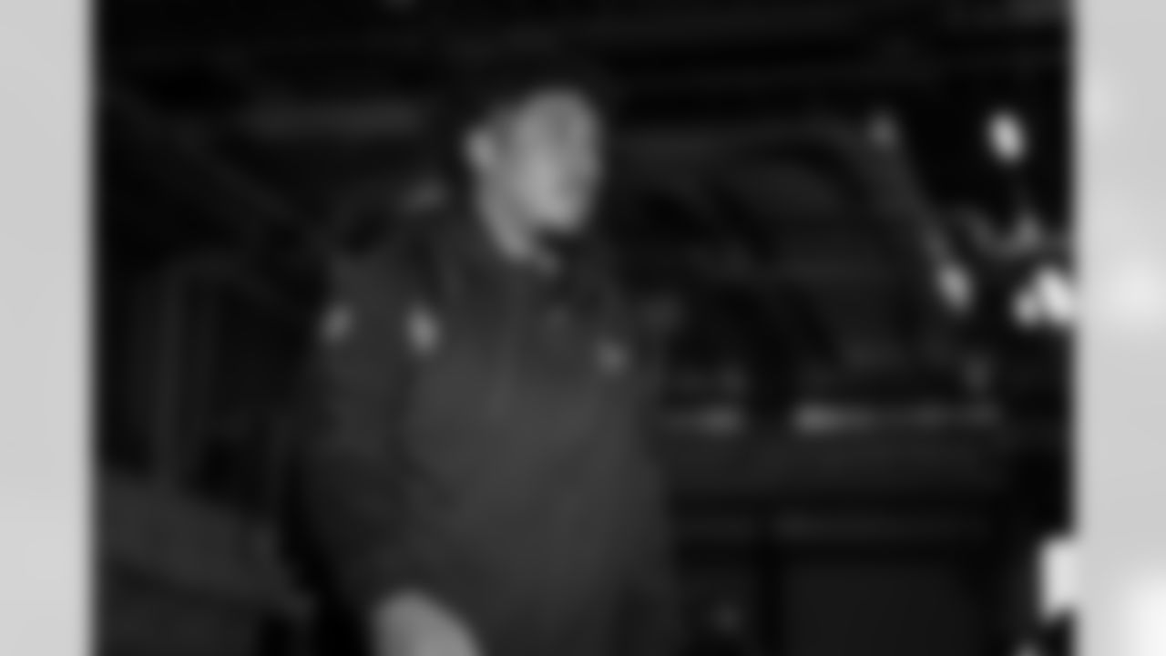 Atlanta Falcons defensive lineman Elijah Garcia #91 before the Week 13 Game against the New York Jets at Metlife Stadium in East Rutherford, New Jersey on Sunday, November 30, 2025. (Photo by Jay Bendlin/Atlanta Falcons)