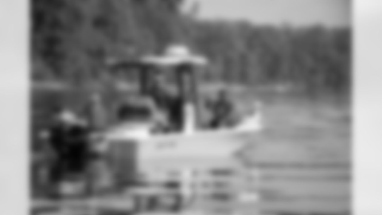 Scenes from Fishing With The Falcons at Lake Lanier and Pelican Pete's in Cumming, Ga. on Tuesday, September 24, 2024. (Steven Burroughs/Atlanta Falcons)