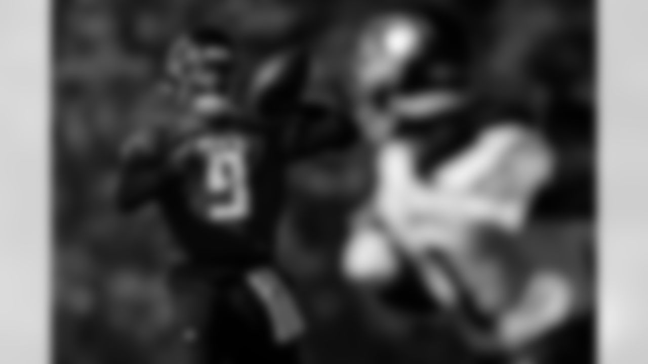 Atlanta Falcons quarterback Michael Penix Jr. #9 during practice at Atlanta Falcons Training Facility in Flowery Branch, Georgia, on Wednesday, November 5, 2025. (Photo by Jay Bendlin/Atlanta Falcons)