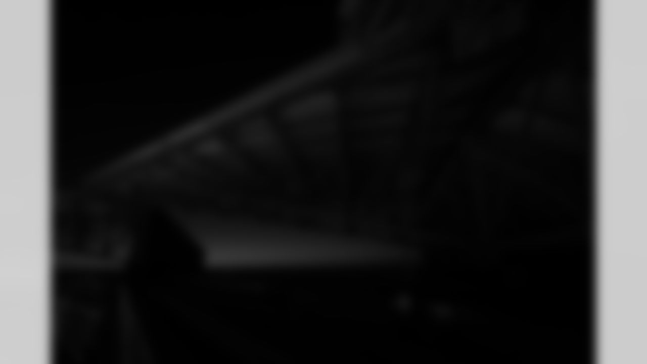 A general view from the roof during the Week 6 Game against the Buffalo Bills at Mercedes-Benz Stadium in Atlanta, Georgia on Monday, October 13, 2025. (Photo by Kevin Liles/Atlanta Falcons)