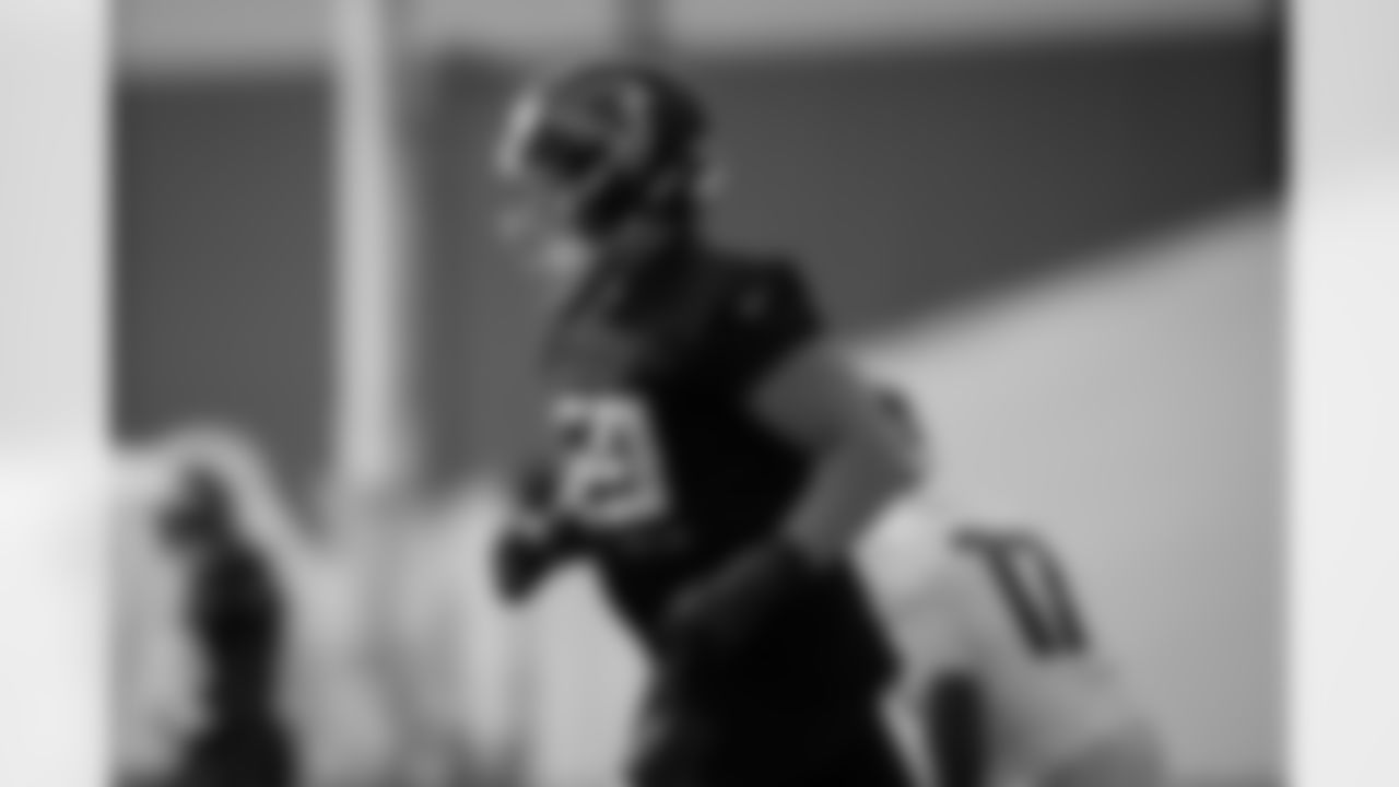 Atlanta Falcons offensive lineman Jack Nelson #69 during practice at Atlanta Falcons Training Facility in Flowery Branch, Georgia, on Wednesday, December 17, 2025. (Photo by Jay Bendlin/Atlanta Falcons)