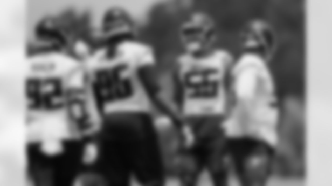 Atlanta Falcons edge rusher Leonard Floyd #56 during mandatory minicamp at Atlanta Falcons Training Facility in Flowery Branch, Georgia, on Tuesday, June 10, 2025. (Photo by Jay Bendlin/Atlanta Falcons)