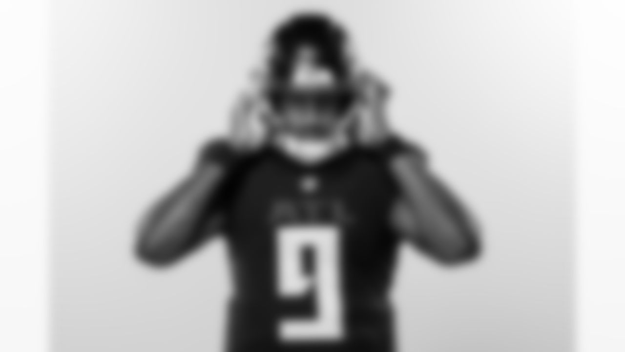 Atlanta Falcons quarterback Michael Penix Jr. #9 poses for a photo during 2025 Creative Days at the Atlanta Falcons Training Facility in Flowery Branch, Ga. On Monday, June 9, 2025. (Photo by Jay Bendlin/Atlanta Falcons)