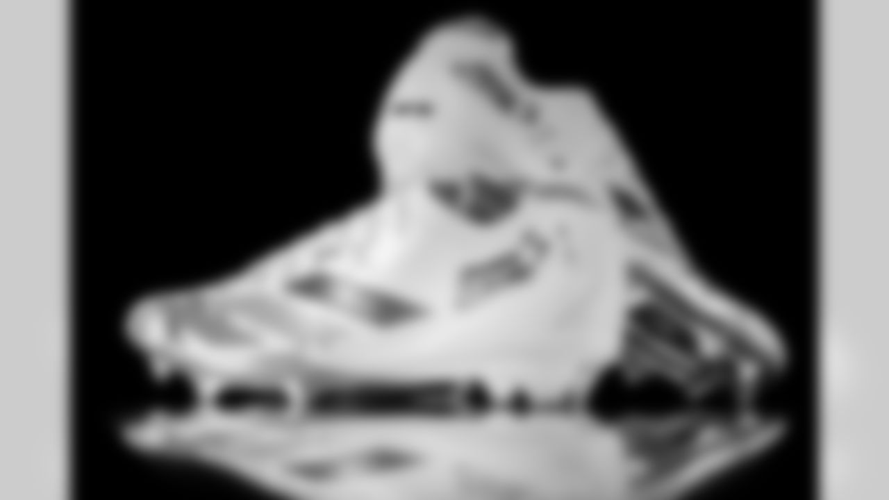 Photos of Atlanta Falcons wide receiver Nick Nash #80's cleats for My Cause My Cleats at the Atlanta Falcons Training Facility in Flowery Branch, Ga. on Thursday, November 20, 2025. (Photo by Taylor McLaughlin/Atlanta Falcons)