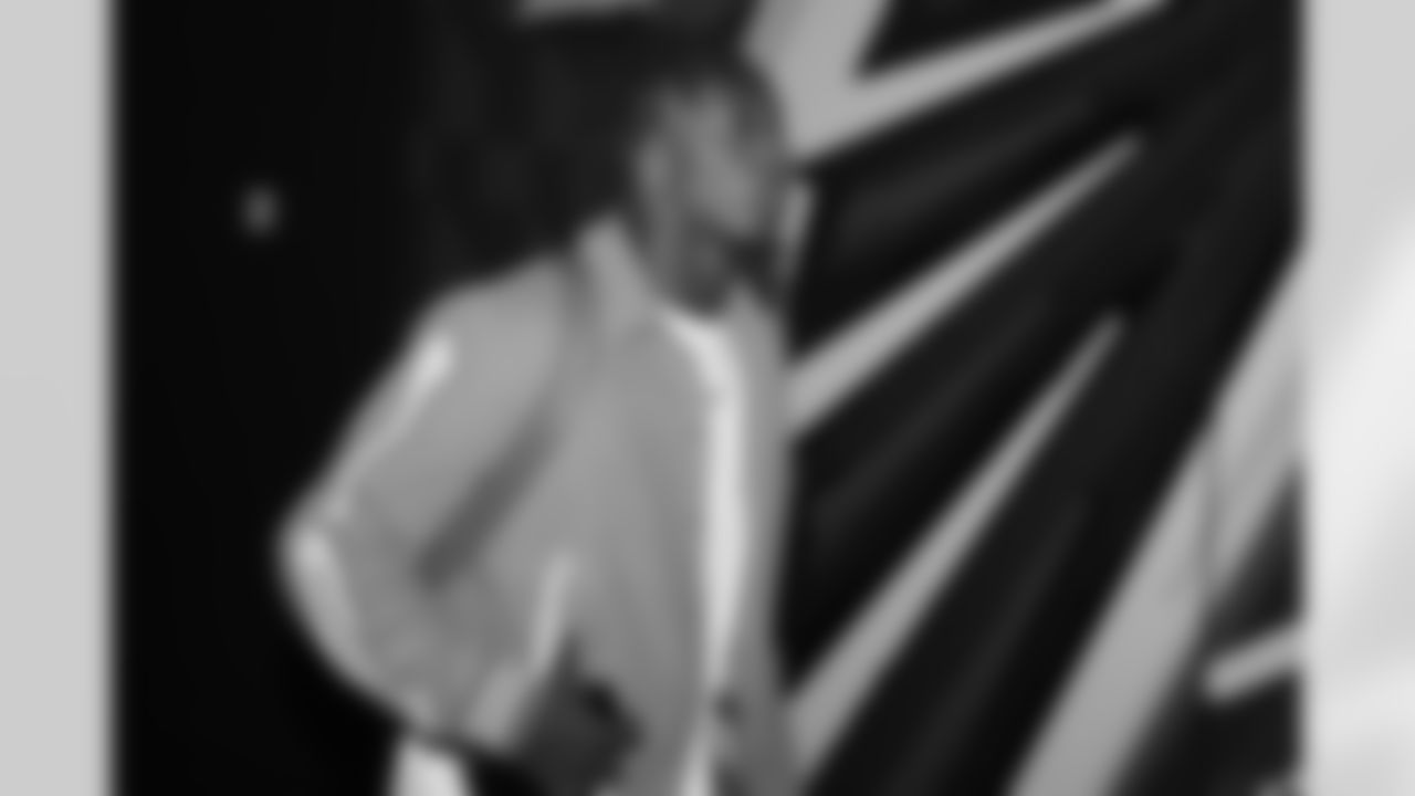 XXXXX arrives prior to the Week 10 Game against the Indianapolis Colts at Olympic Stadium in Berlin, Germany on Sunday, November 9, 2025. (Photo by Taylor McLaughlin/Atlanta Falcons)