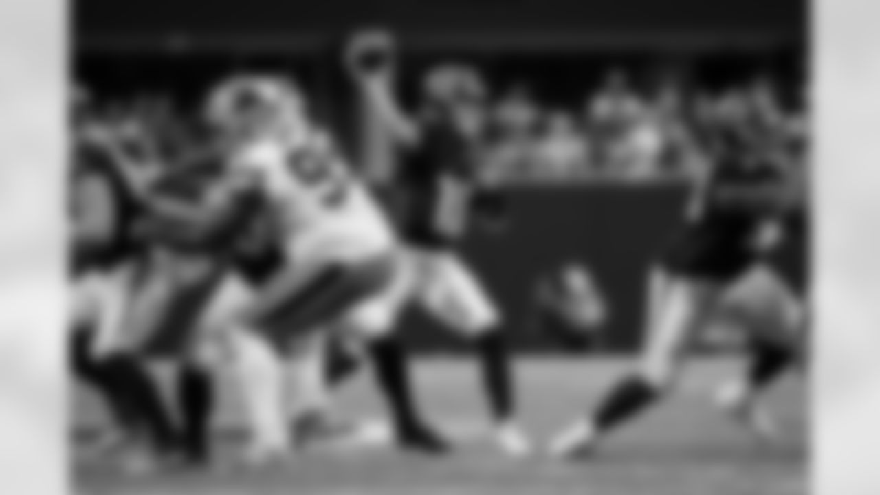 Atlanta Falcons quarterback Kirk Cousins #18 throws the ball during the Week 11 Game against the Carolina Panthers at Mercedes-Benz Stadium in Atlanta, Georgia on Sunday, November 16, 2025. (Photo by Jay Bendlin/Atlanta Falcons)