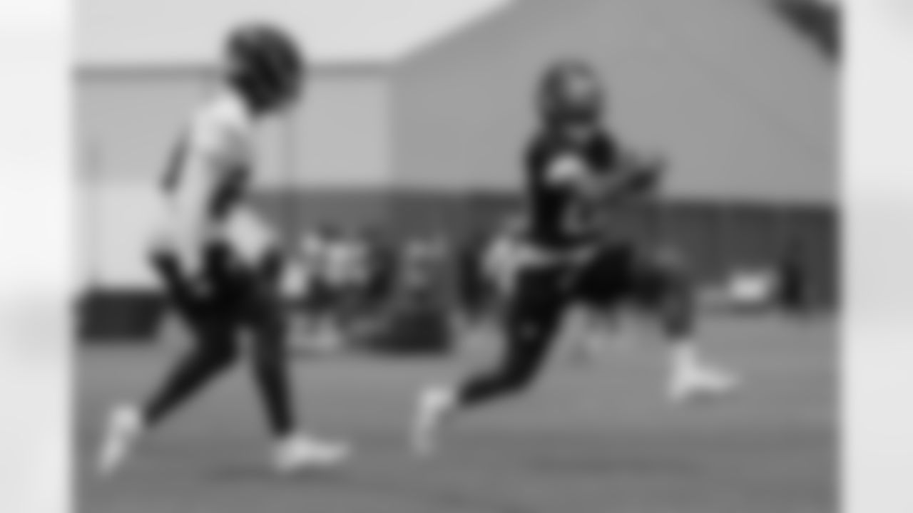 Atlanta Falcons running back Carlos Washington Jr. #26 during mandatory minicamp at Atlanta Falcons Training Facility in Flowery Branch, Georgia, on Wednesday, June 11, 2025. (Photo by Jay Bendlin/Atlanta Falcons)