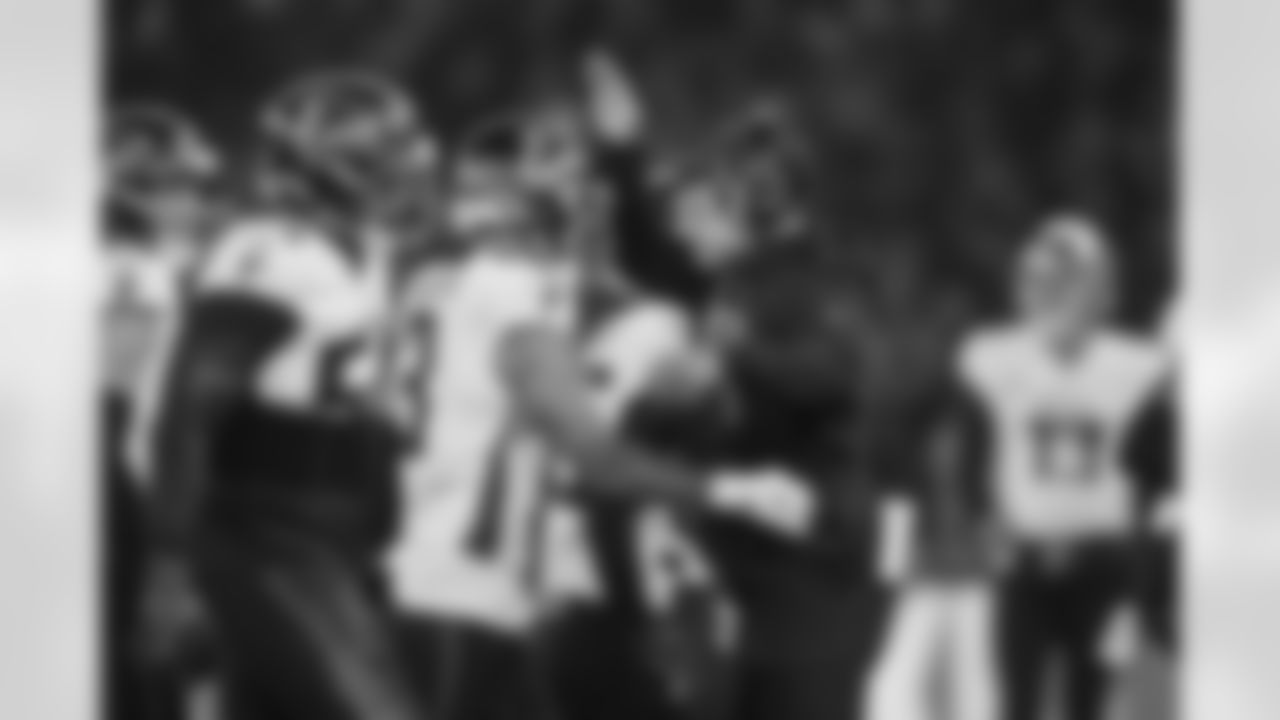 Atlanta Falcons safety Jessie Bates III #3 intercepts the ball during the Week 10 Game against the Indianapolis Colts at Olympic Stadium in Berlin, Germany on Sunday, November 9, 2025. (Photo by Brandon Magnus/Atlanta Falcons)