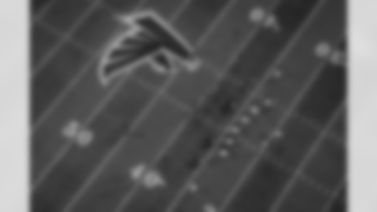 Atlanta Falcons defense lines up during the Week 4 Game against the Washington Commanders at Mercedes-Benz Stadium in Atlanta, Georgia on Sunday, September 28, 2025. (Photo by Jay Bendlin/Atlanta Falcons)