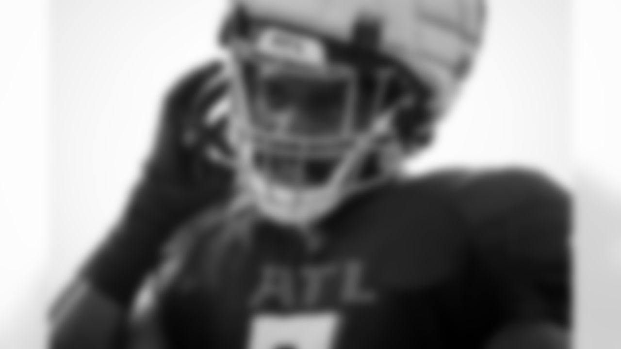 Atlanta Falcons outside linebacker Divine Deablo #0 during practice at Atlanta Falcons Training Facility in Flowery Branch, Georgia, on Thursday, November 20, 2025. (Photo by Jay Bendlin/Atlanta Falcons)