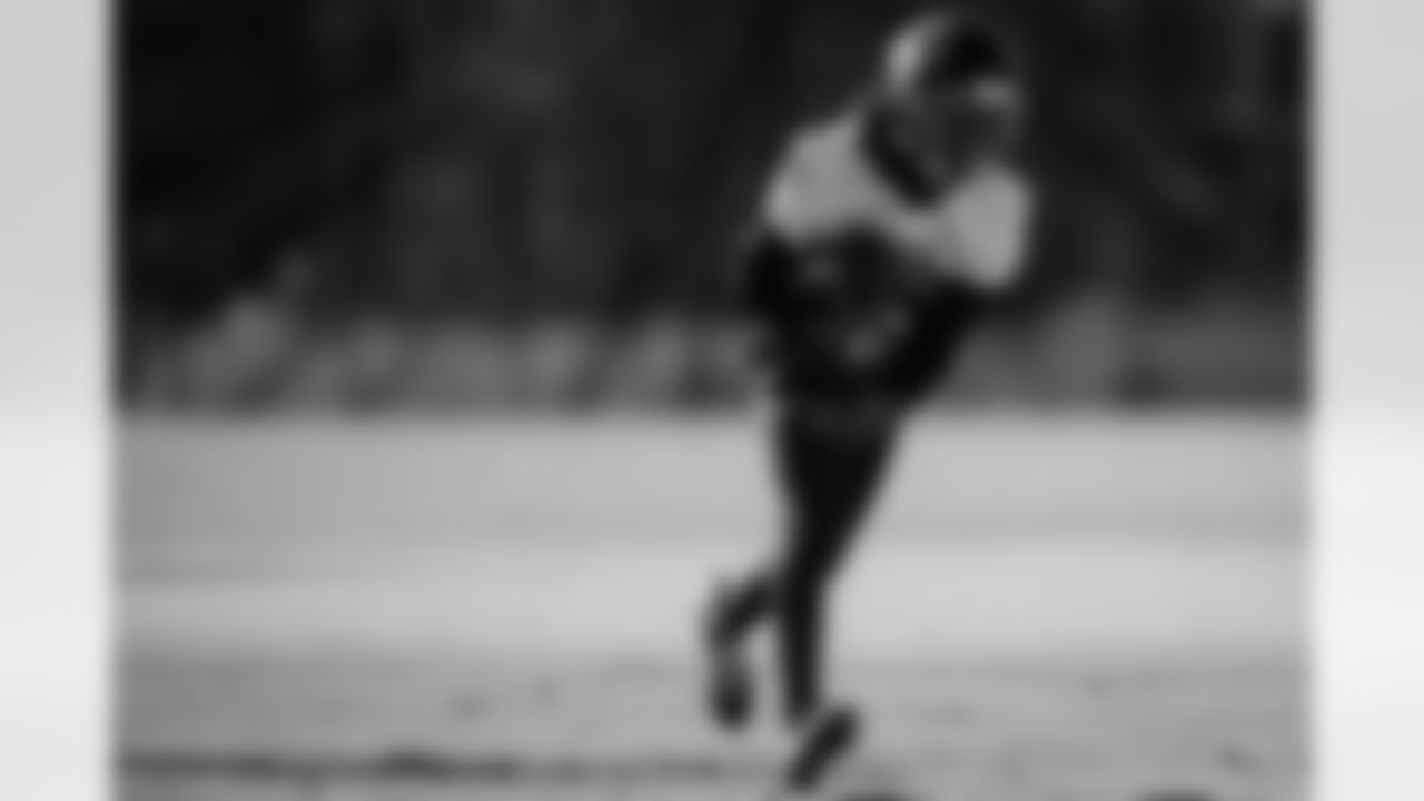 Atlanta Falcons cornerback Natrone Brooks #35 during practice at Atlanta Falcons Training Facility in Flowery Branch, Georgia, on Thursday, January 1, 2026. (Photo by Jay Bendlin/Atlanta Falcons)