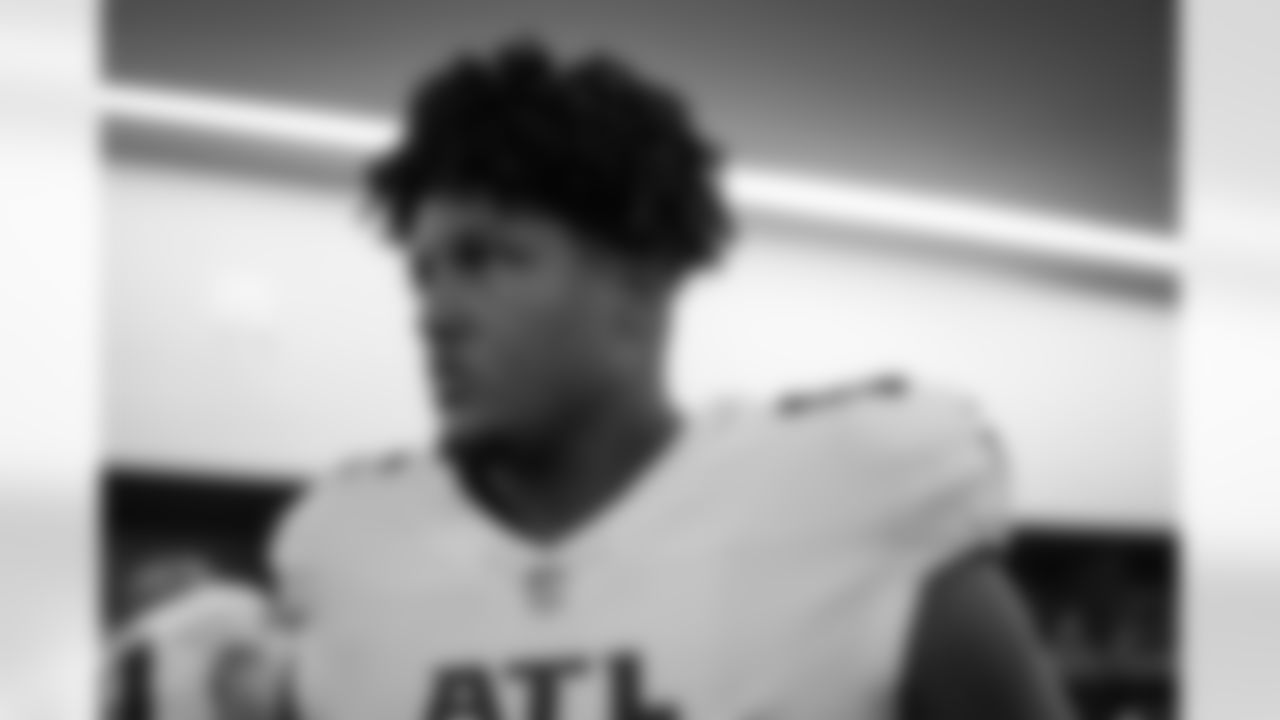 XXXXX before the Week 12 Game against the New Orleans Saints at Caesars Superdome in New Orleans, Louisiana on Sunday, November 23, 2025. (Photo by Jay Bendlin/Atlanta Falcons)