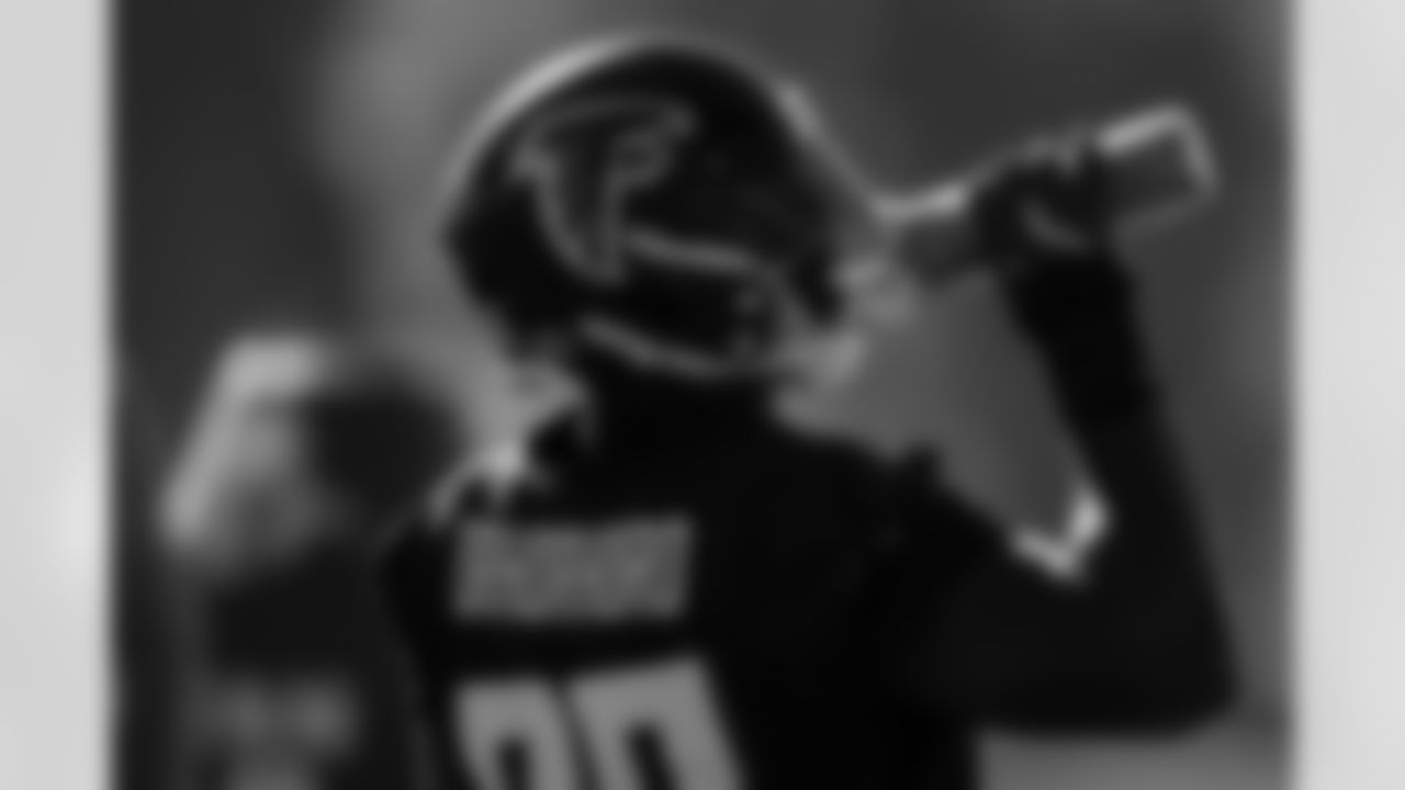 Atlanta Falcons defensive lineman Ruke Orhorhoro #98 during practice at Atlanta Falcons Training Facility in Flowery Branch, Georgia, on Wednesday, November 5, 2025. (Photo by Jay Bendlin/Atlanta Falcons)