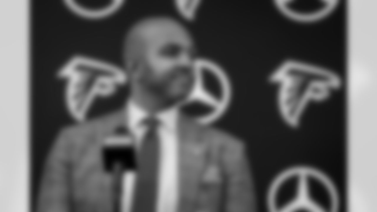 Scenes from the Ian Cunningham Introductory Press Conference at Mercedes-Benz Stadium in Atlanta, Ga. on Tuesday, February 3, 2026. (Photo by Taylor McLaughlin/Atlanta Falcons)