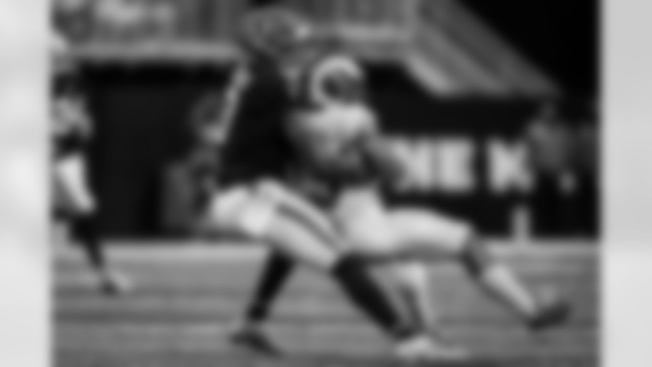 Atlanta Falcons outside linebacker Divine Deablo #0 makes a tackle during the Week 17 Game against the Los Angeles Rams at Mercedes-Benz Stadium in Atlanta, Georgia on Monday, December 29, 2025. (Photo by Jay Bendlin/Atlanta Falcons)