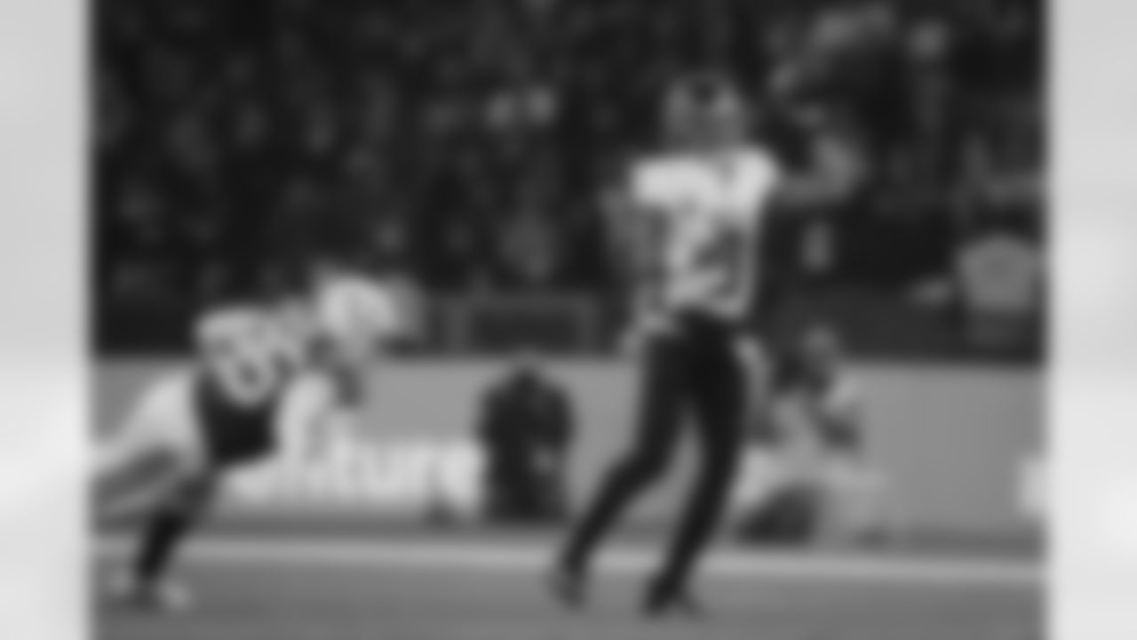 Atlanta Falcons quarterback Michael Penix Jr. #9 throws the ball during the Week 10 Game against the Indianapolis Colts at Olympic Stadium in Berlin, Germany on Sunday, November 9, 2025. (Photo by Brandon Magnus/Atlanta Falcons)