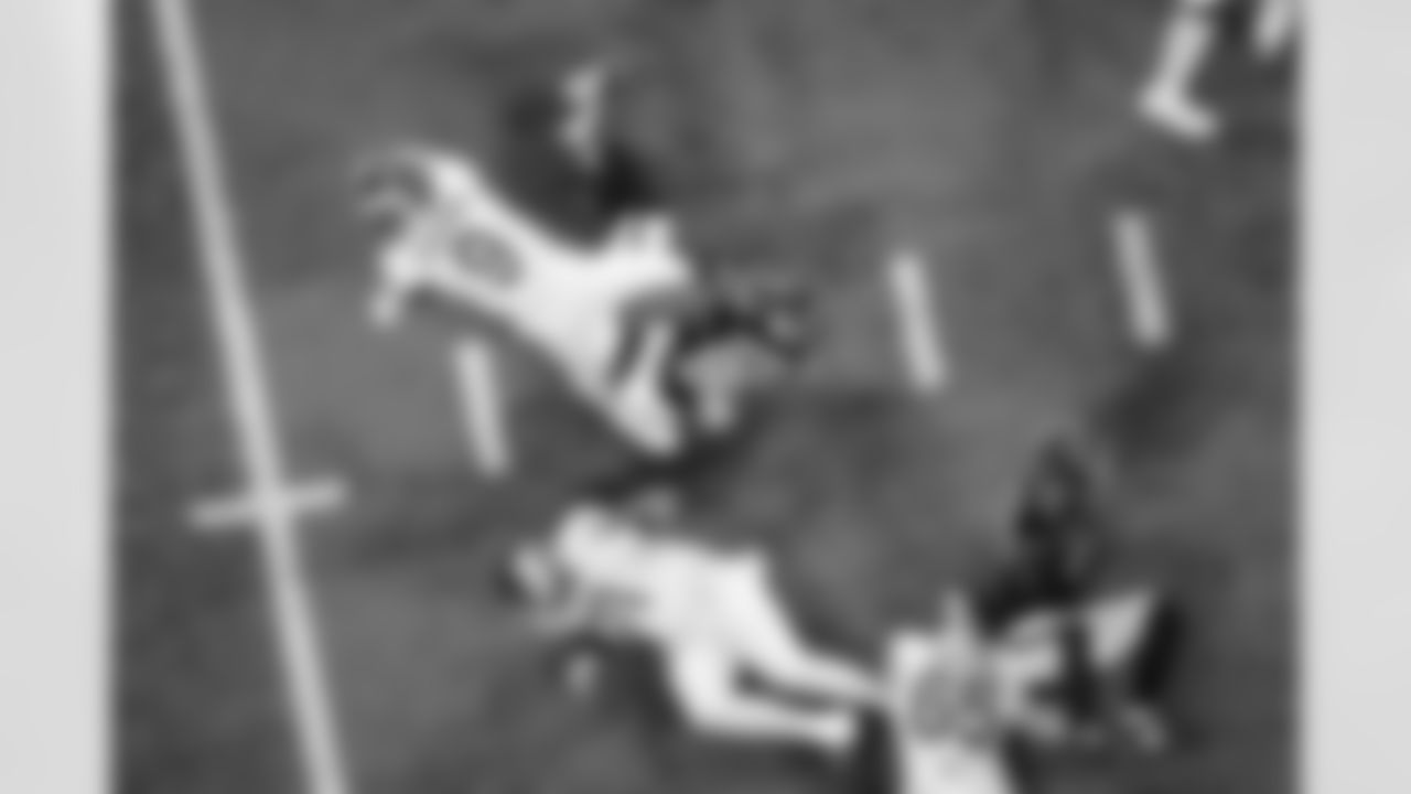 Atlanta Falcons defensive lineman Ruke Orhorhoro #98 gets a sack during the Week 17 Game against the Los Angeles Rams at Mercedes-Benz Stadium in Atlanta, Georgia on Monday, December 29, 2025. (Photo by Kevin Liles/Atlanta Falcons)