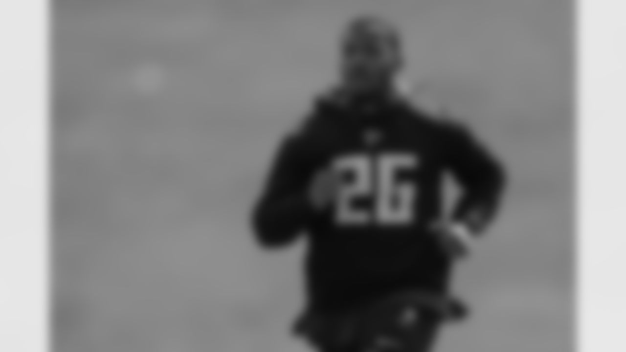 Atlanta Falcons running back Carlos Washington Jr. #26 during a workout during the offseason program at Atlanta Falcons Training Facility in Flowery Branch, Georgia, on Thursday, May 8, 2025. (Photo by Jay Bendlin/Atlanta Falcons)